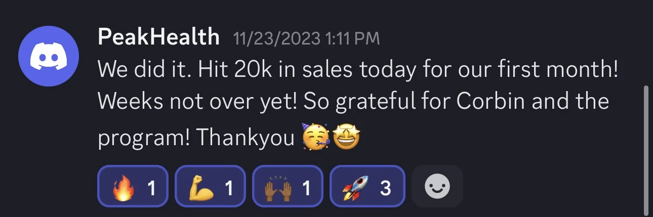 Client result screenshot