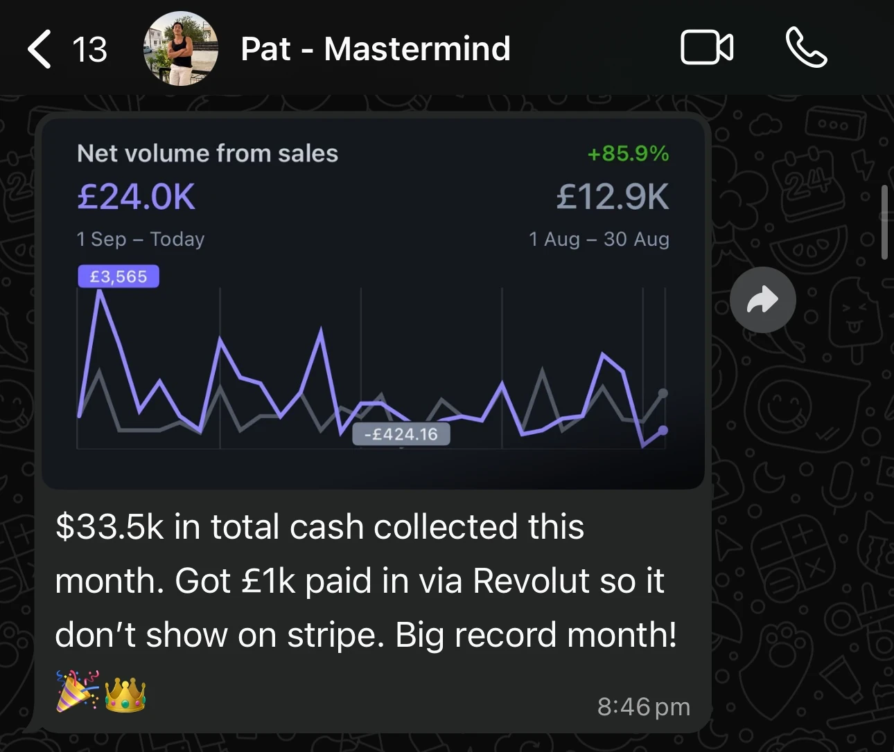 Client result screenshot