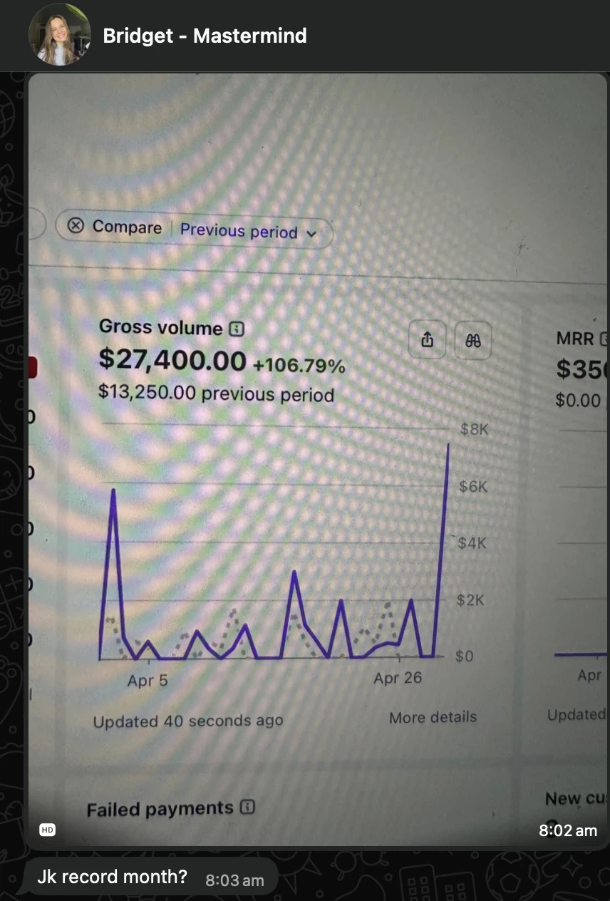 Client result screenshot