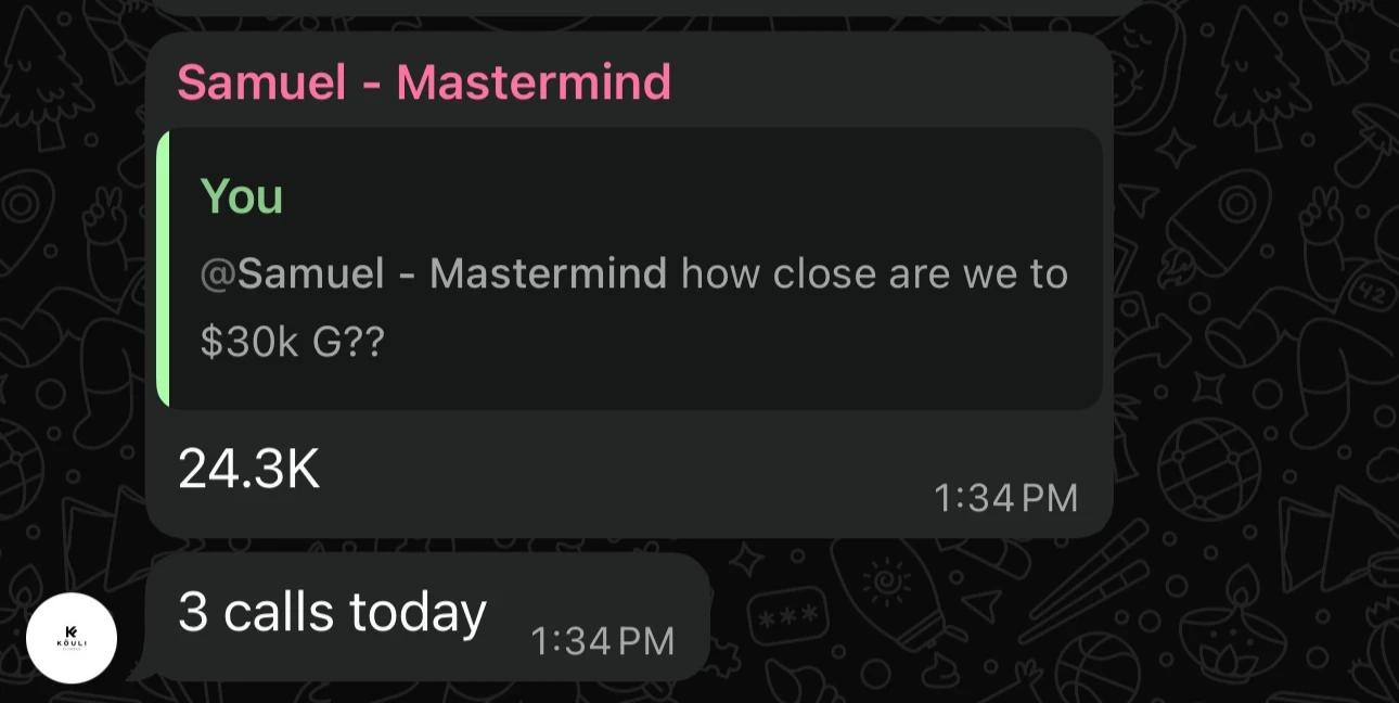 Client result screenshot