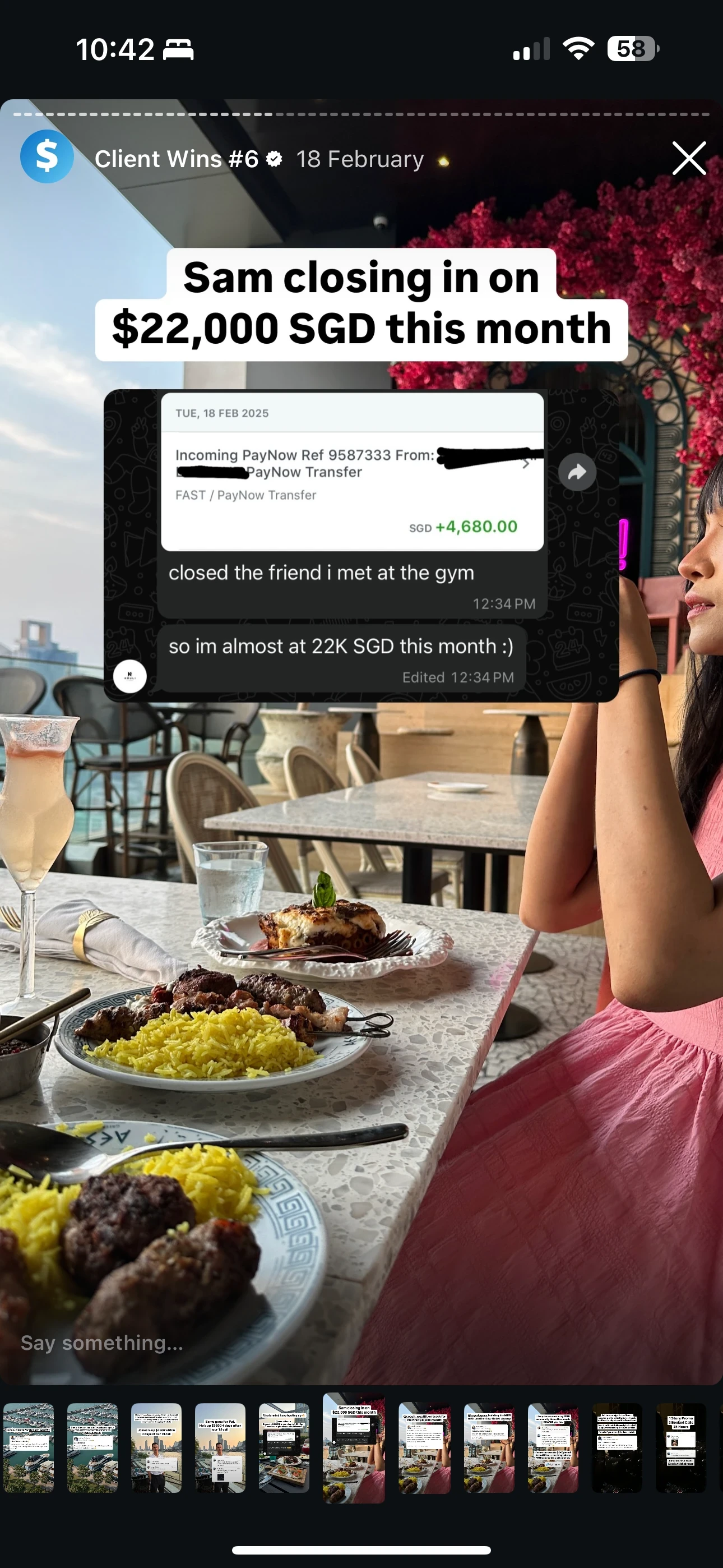 Client result screenshot