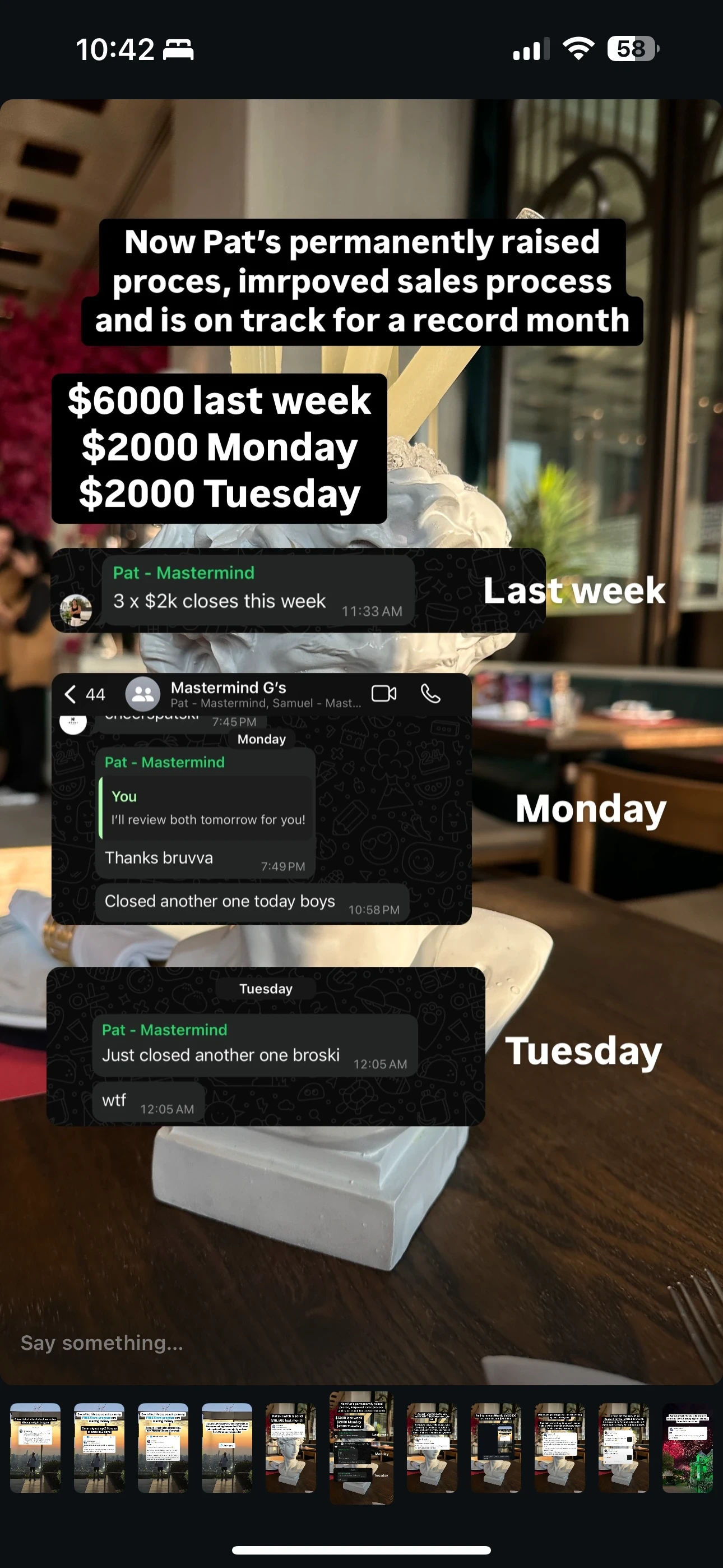 Client result screenshot